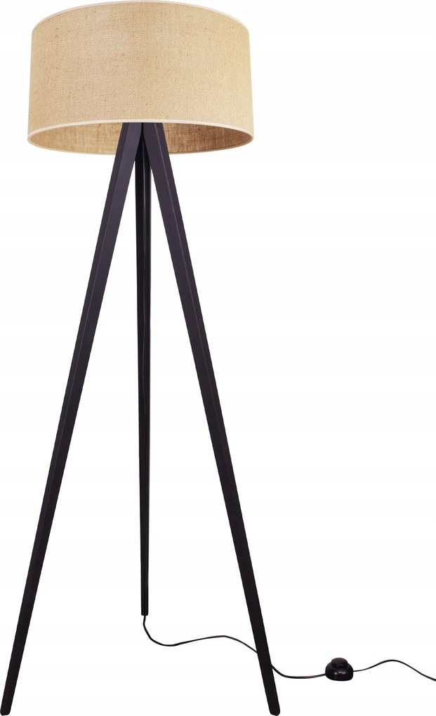 Állólámpa Háromlábú Fa Lámpabúra 45CM