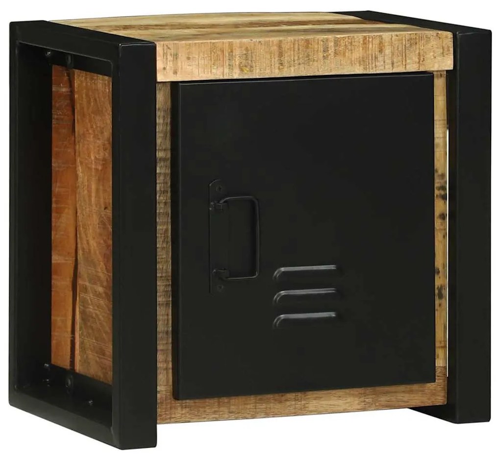 Fürdőszoba bútor szett polcokkal 4 pcs Barna Tömör Mangófát