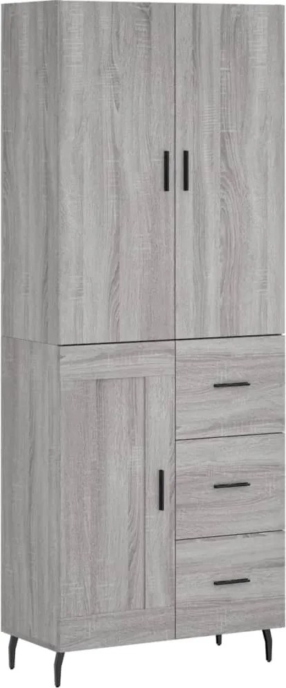 vidaXL szürke sonoma szerelt fa magasszekrény 69,5 x 34 x 180 cm