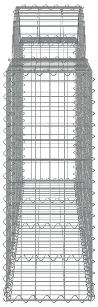 12 db íves horganyzott vas gabion kosár 200x30x80/100 cm