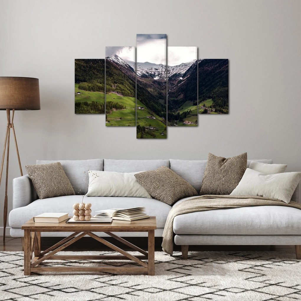 Kép - Völgy a hegyek alatt (150x105 cm)