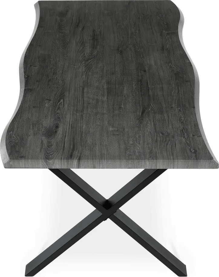 Étkezőasztal 180x90 cm MDF szürke tölgy