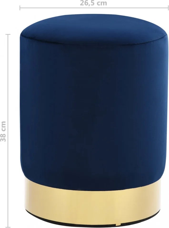 kék és aranyszínű bársony ülőke 28 x 36 cm