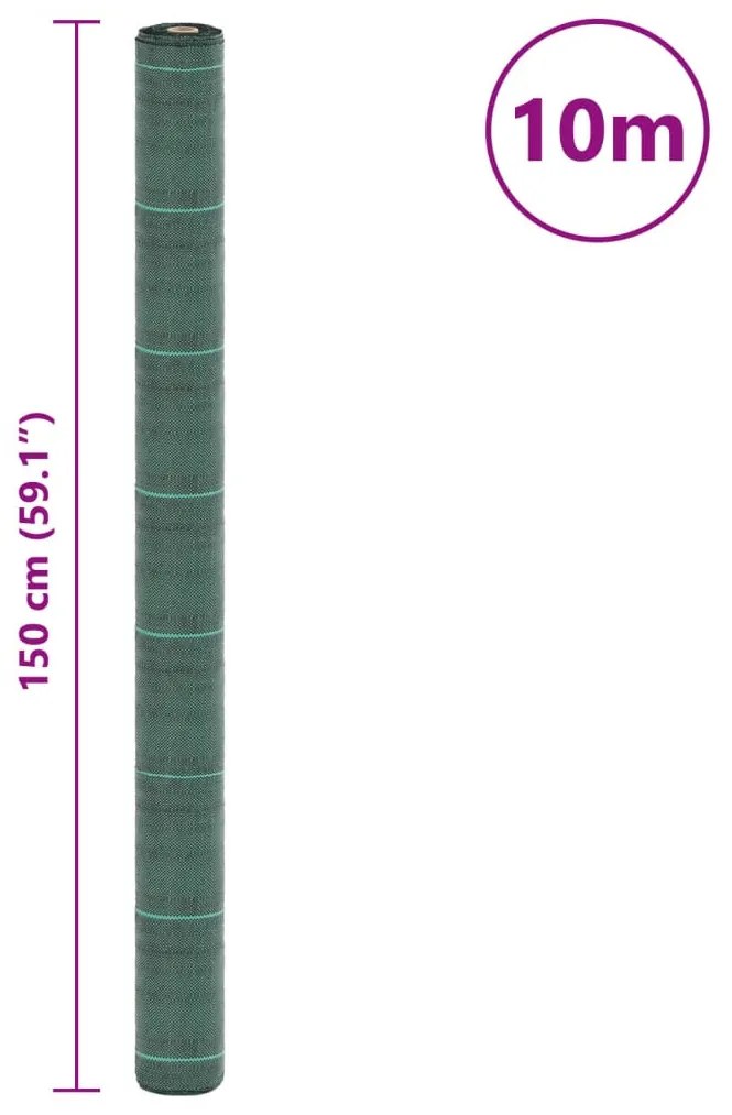 zöld PP talajtakaró membrán 1,5x10 m