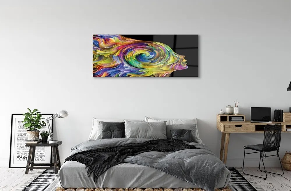 Üvegképek Nő színes kép 120x60cm