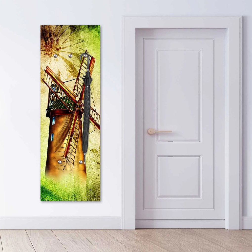 Gario Fali fogas Szélmalom zöld háttéren Méret: 25 x 70 cm