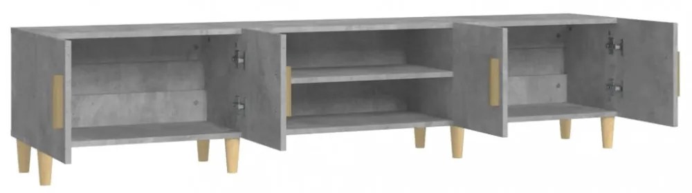 betonszürke szerelt fa TV-szekrény 180x31,5x40 cm