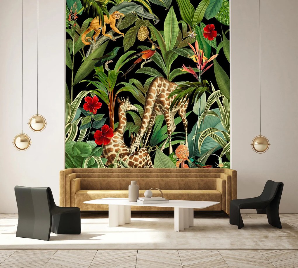 Gario Fotótapéta Állatok a zöld levelek hátterében - Andrea Haase Anyag: Vlies, Méret: 150 x 210 cm