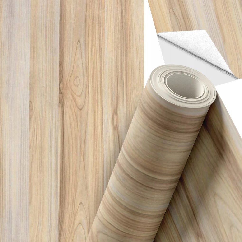 Öntapadós fali tapéta tekercsben furnér ragasztóval 10 m x 45 cm Deszkák