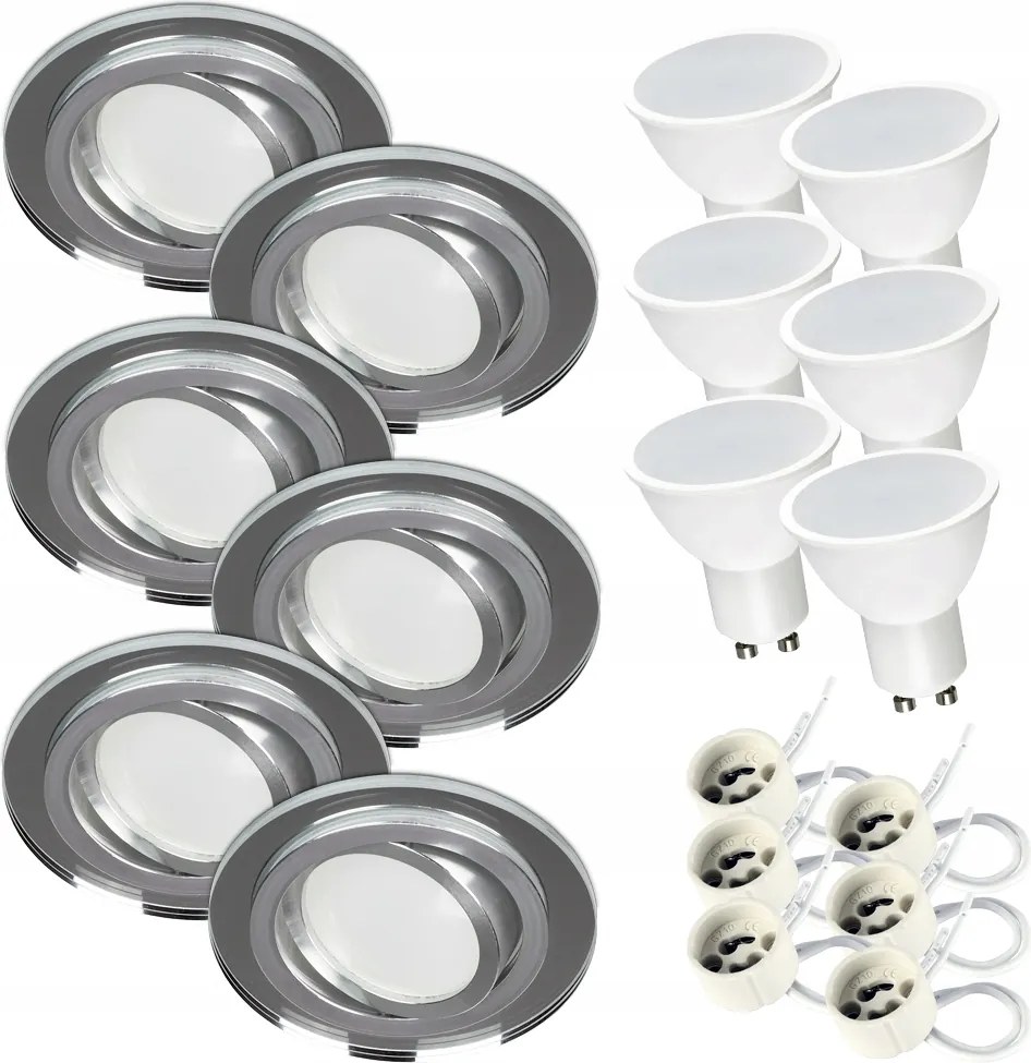 Halogén Led lámpatest üveg Led izzó GU10 7W meleg