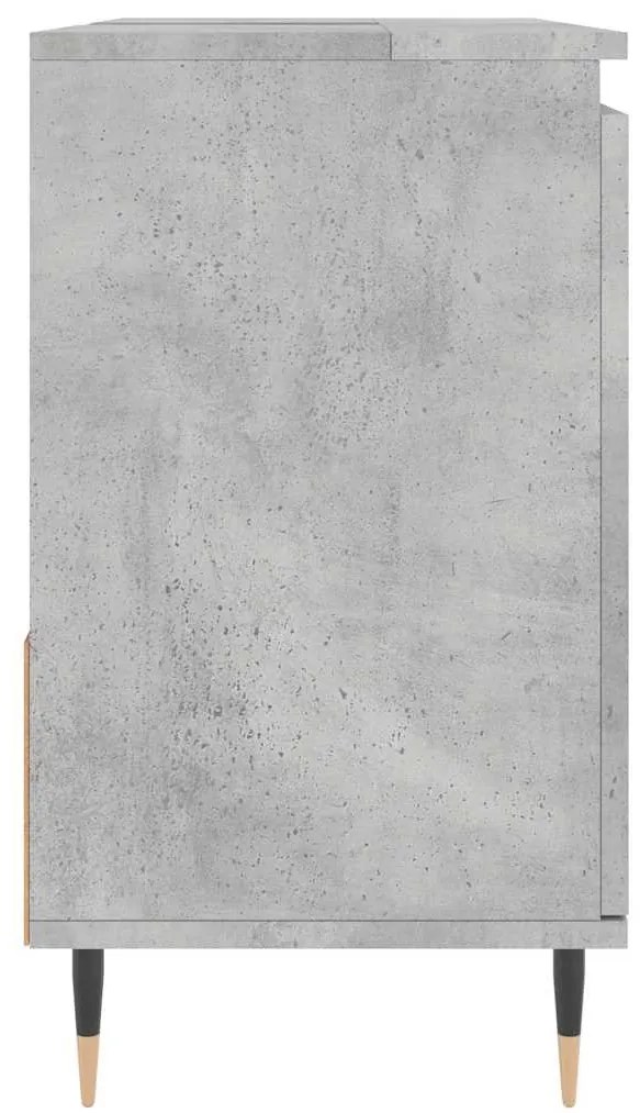 betonszürke szerelt fa fürdőszobaszekrény 65 x 33 x 60 cm