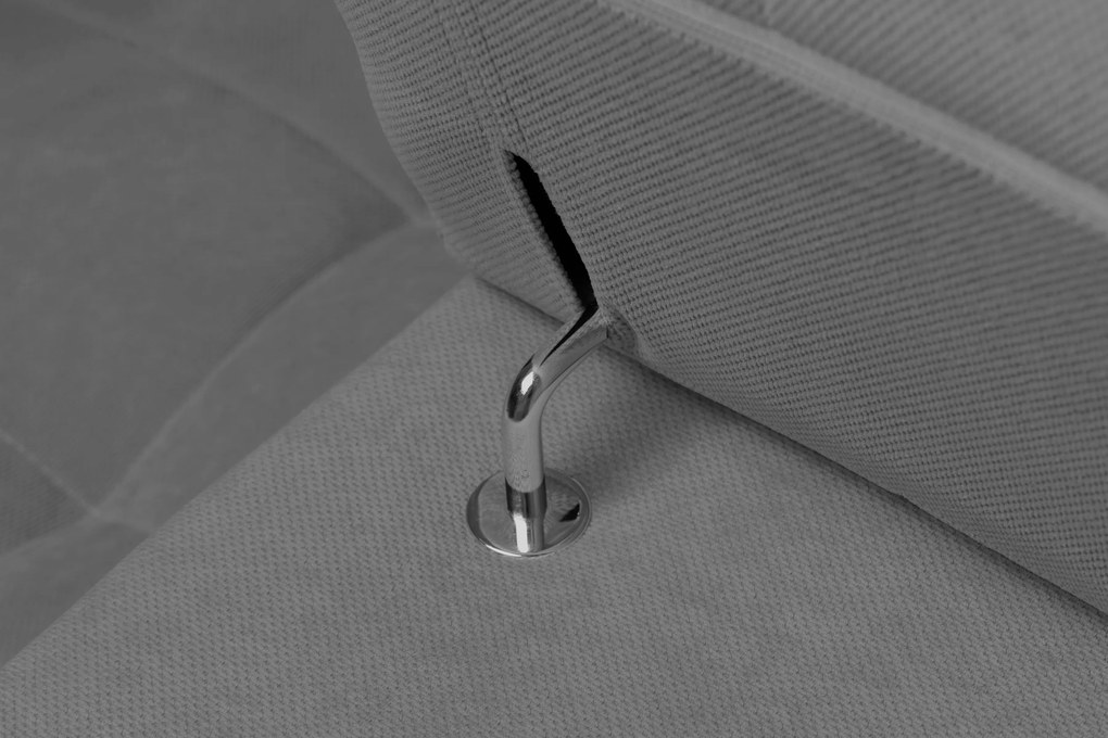 Nardo L sarokkanapé ágyfunkcióval jobb oldali - szürke plüss Pretty 17