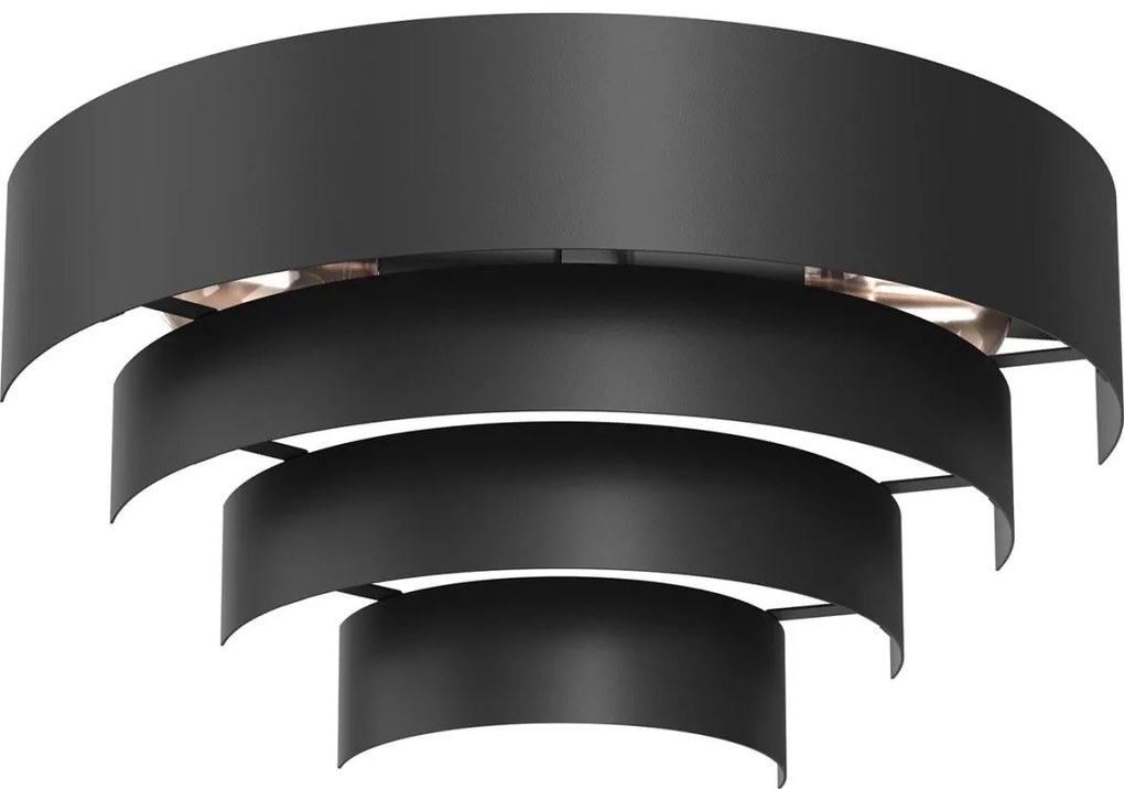 Fali lámpa RINGS 2xE27/15W/230V fekete