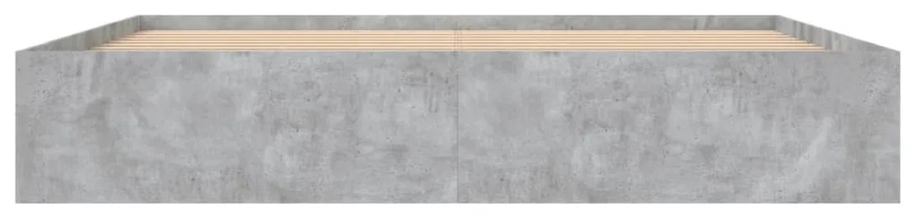 betonszürke ágykeret 200 x 200 cm