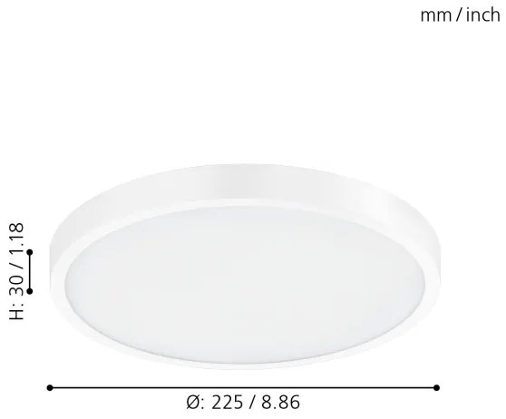 Eglo 98292 - LED dimmelhető mennyezeti lámpa FUEVA-A LED/14W/230V + távirányító