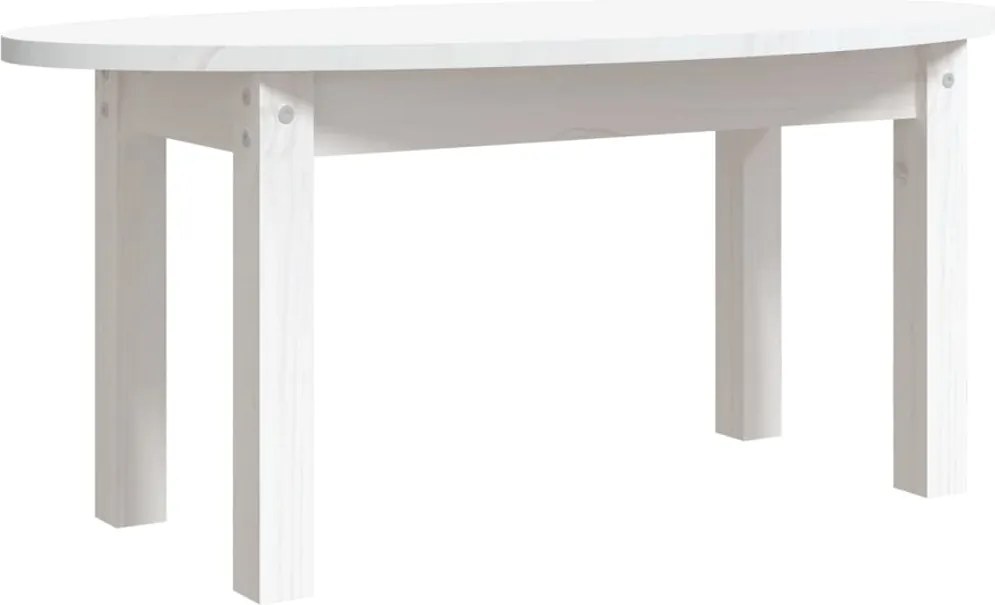 vidaXL fehér tömör fenyőfa dohányzóasztal 80x40x35 cm