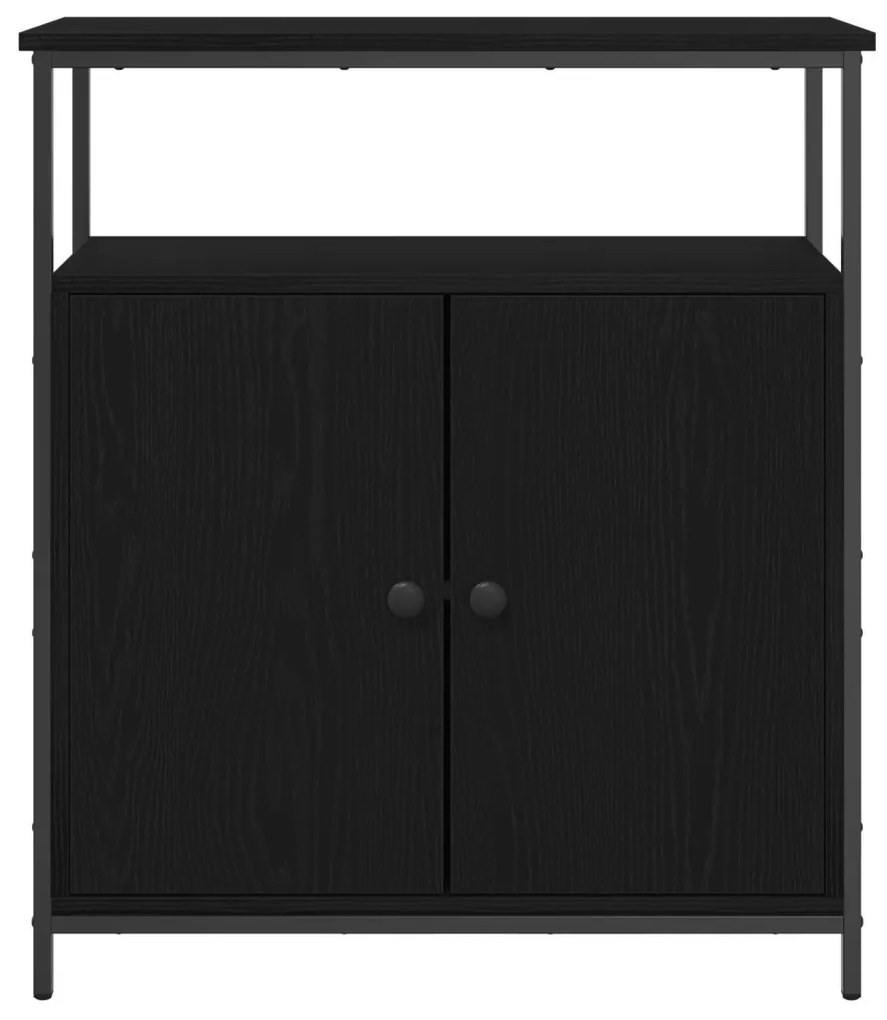 Oldalszekrény Fekete tölgy 70x30x80 cm Műanyag