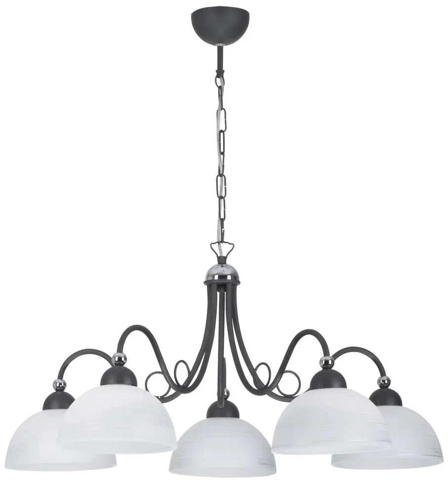 Jupiter 1491 - Csillár láncon SAGA 5xE27/60W/230V