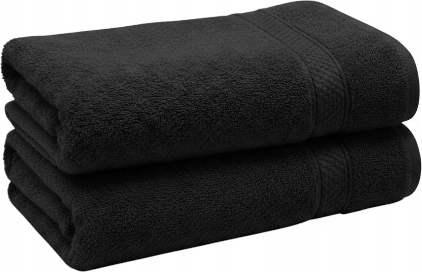 vastag fürdőlepedő fekete 70x140cm Nagy Vastag Szállodai Spa 100 pamut