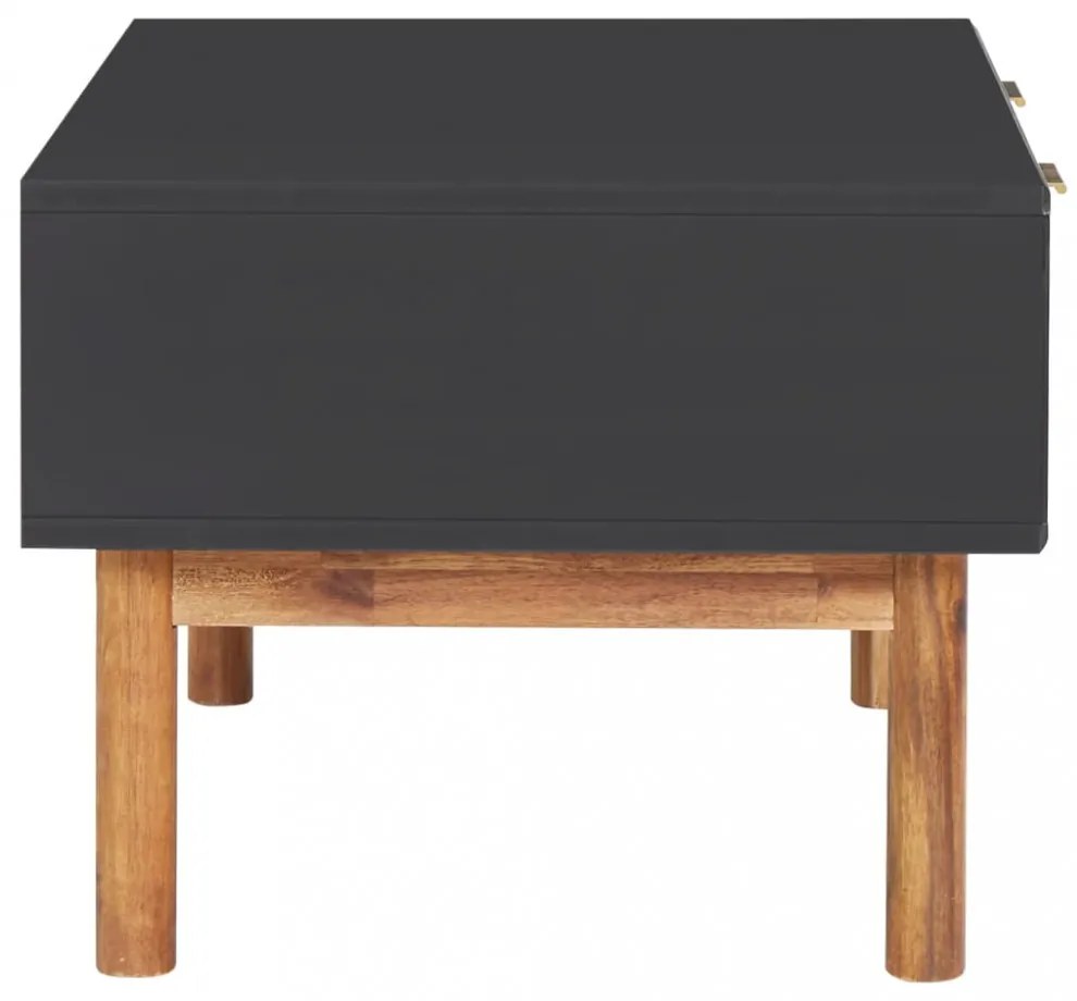 tömör akácfa és MDF dohányzóasztal 90 x 50 x 40 cm