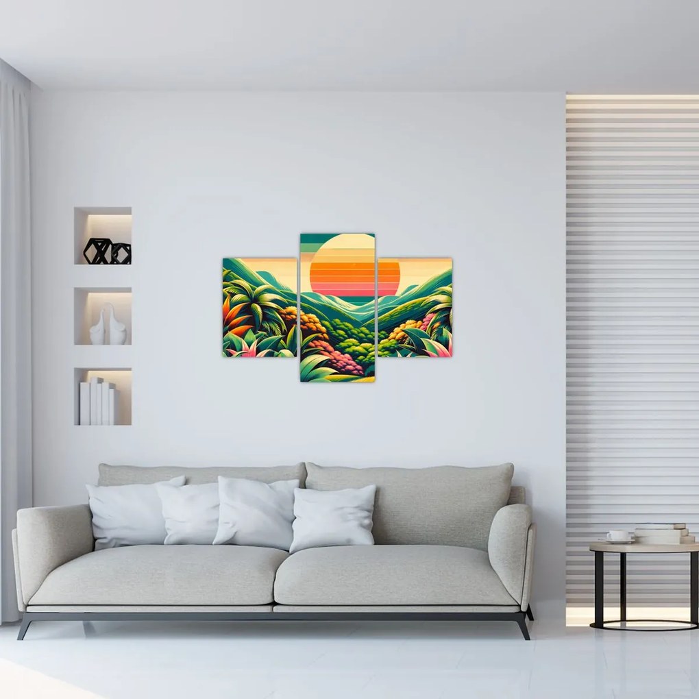 Kép - Színes naplemente (90x60 cm)