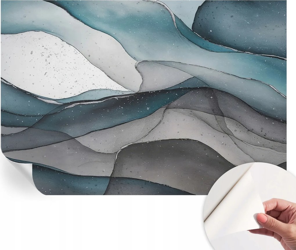 Öntapadós Dekoratív Fotótapéta Hálószobába Színes hullámok 152x104 cm