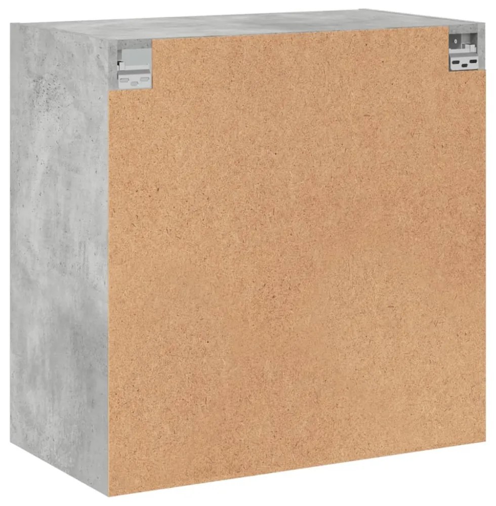 betonszürke faliszekrény üvegajtókkal 68 x 37 x 68,5 cm