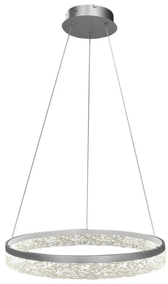 LED kábeles csillár GALA LED/25W/230V átm. 50 cm ezüst