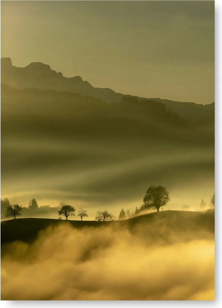 Köd Hegy Sárga poszter 60x80cm kép #217