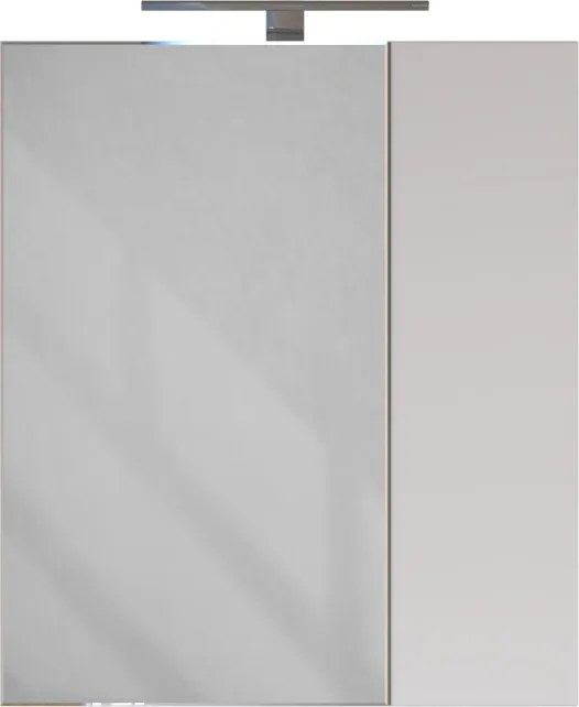 Piramida AKVA Tükrös fürdőszobai szekrény - 2 ajtós kivitel - LED világítással - 60 x 69 x 13 cm