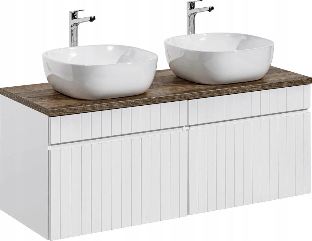 Bútorszett 160cm-es asztallappal és 2 db Smile pultra szerelhető mosdóval