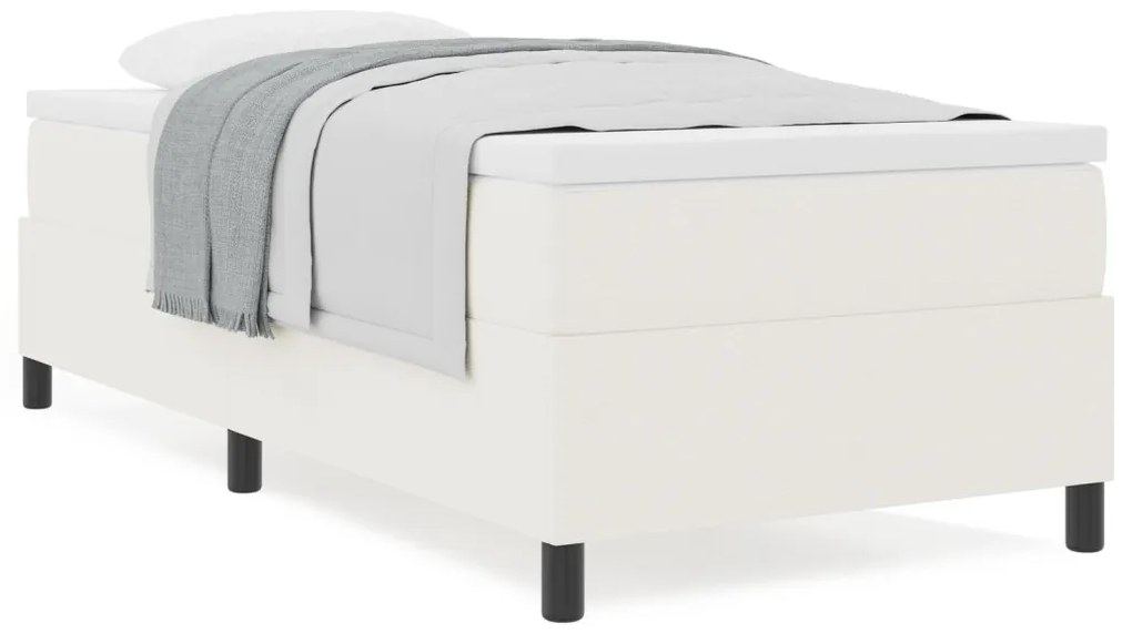 Box Spring Ágy Matrac Cream 100x200 cm Kordbársony