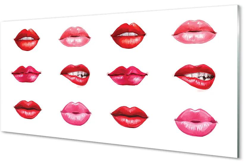 Akrilképek Vörös és rózsaszín ajkak 140x70 cm