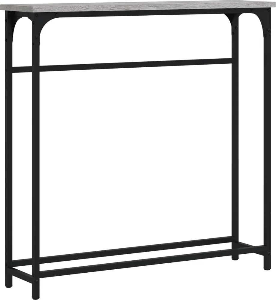 vidaXL szürke sonoma színű szerelt fa konzolasztal 75x19,5x75 cm