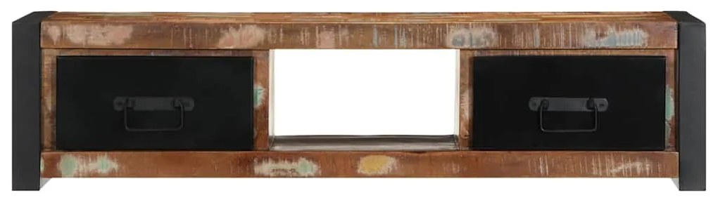 TV szekrény 100x30x25 cm tömörfa, újrahasznosított fa