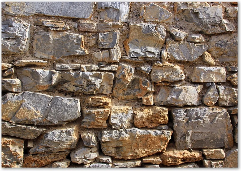 Üveg konyhai panel Kő fal Ragasztó Ingyenes