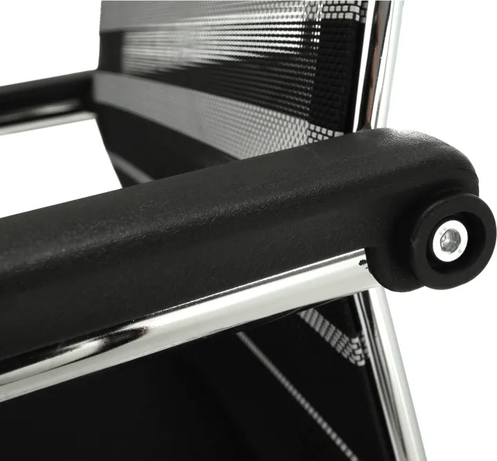 Tárgyalószék, szürke/fekete/ezüst, ESIN