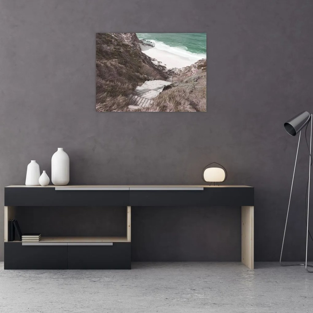 Üveg kép - Utazás a Smaragd-tengerhez (70x50 cm)