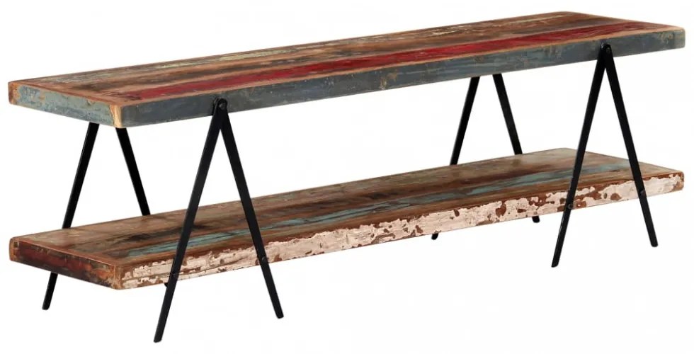 tömör újrahasznosított fa TV-szekrény 160 x 40 x 50 cm
