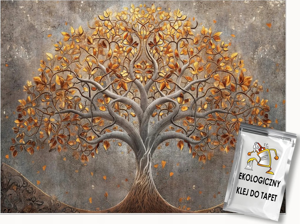 Fotótapéta Az Élet Fája Virágok Absztrakt Hálószoba Nappali Tapéta 350x250