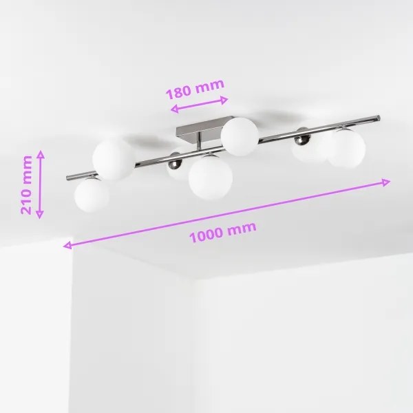 Brilagi - LED felületre szerelhető csillár MILLA 7xG9/3W/230V fekete króm/fehér