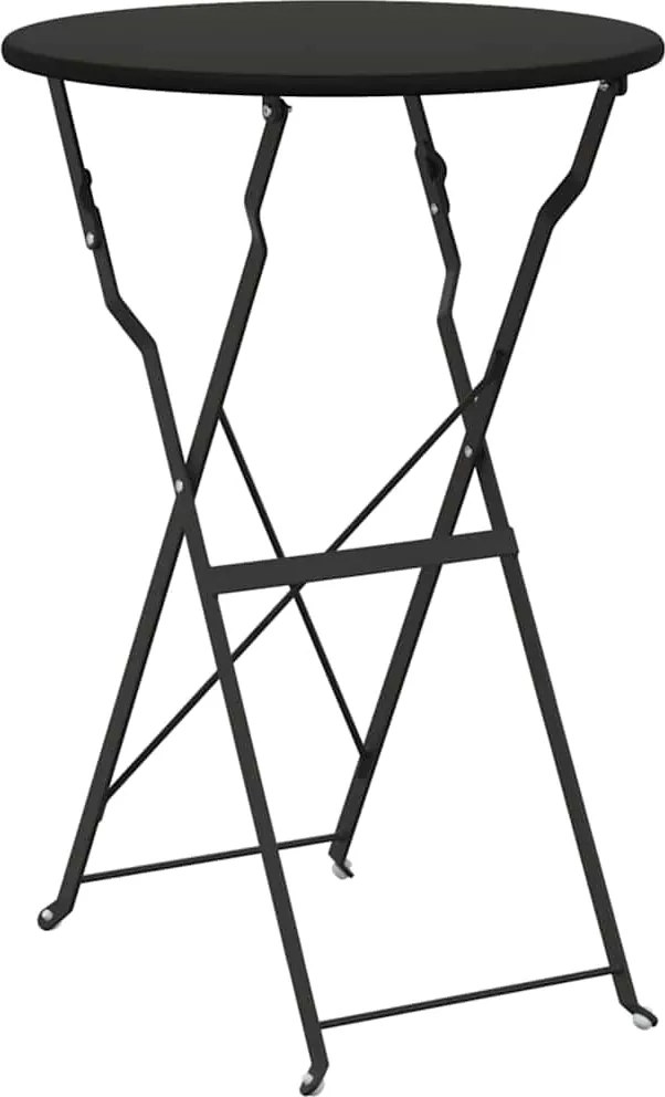 vidaXL Bisztróasztal Antracit Ø 50 x 71 cm Porfestett acél