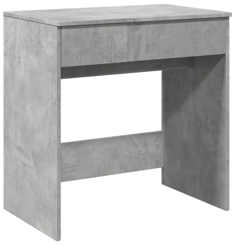 betonszürke fésülködőasztal tükörrel 73 x 46,5 x 120 cm