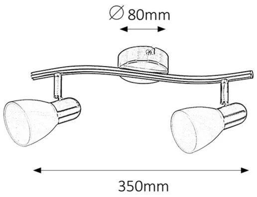 Rabalux 6302 - Spotlámpa SOMA 2xE14/40W/230V