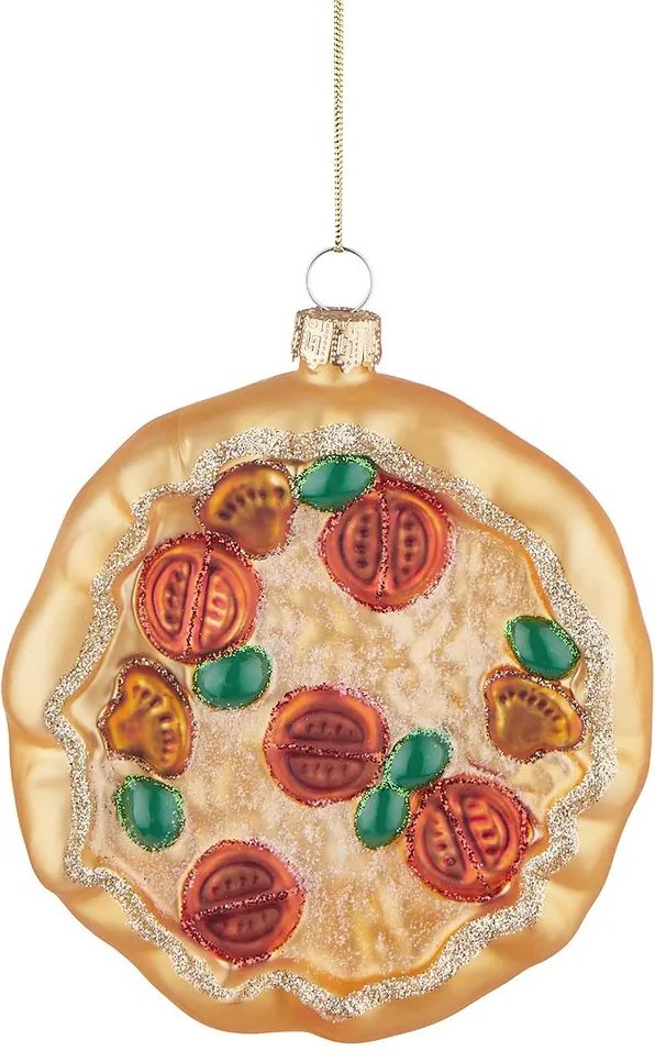 HANG ON üveg karácsonyfadísz, pizza