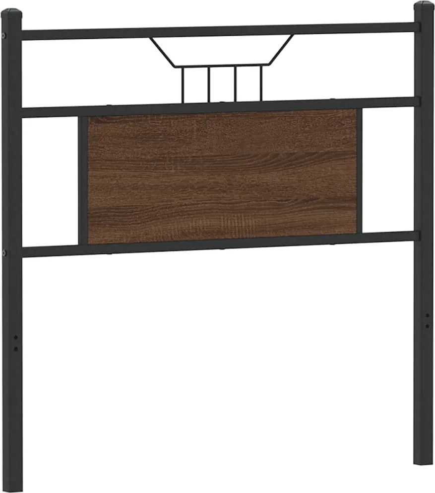 vidaXL barna tölgy színű szerelt fa és acél csere fejtámla 75 cm