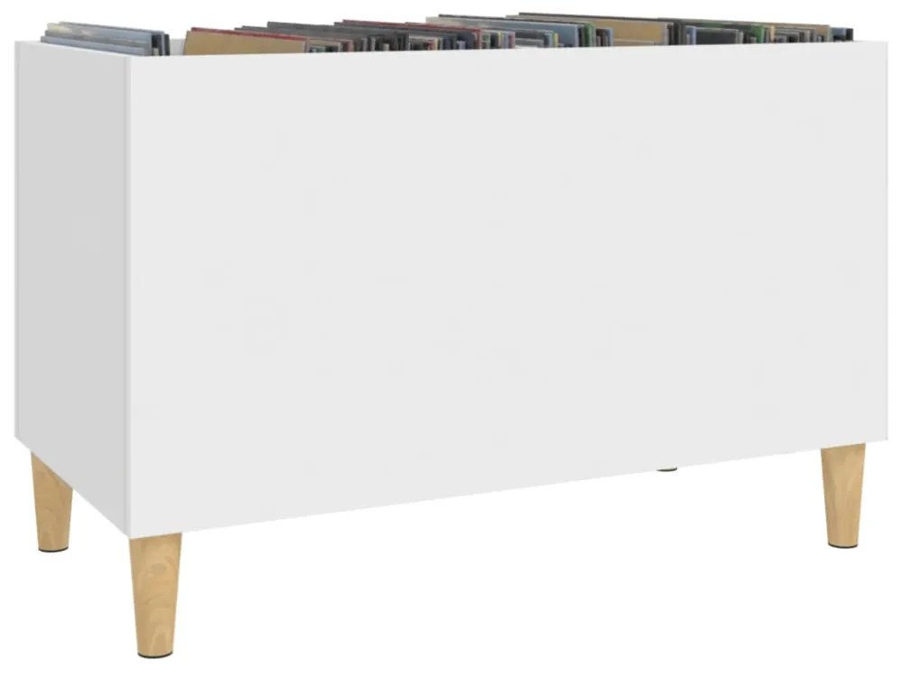 fehér szerelt fa hanglemezszekrény 74,5x38x48 cm