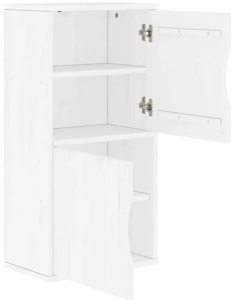 oldalsó szekrény ODDA fehér 40x24x79 cm tömörfa fenyőfa