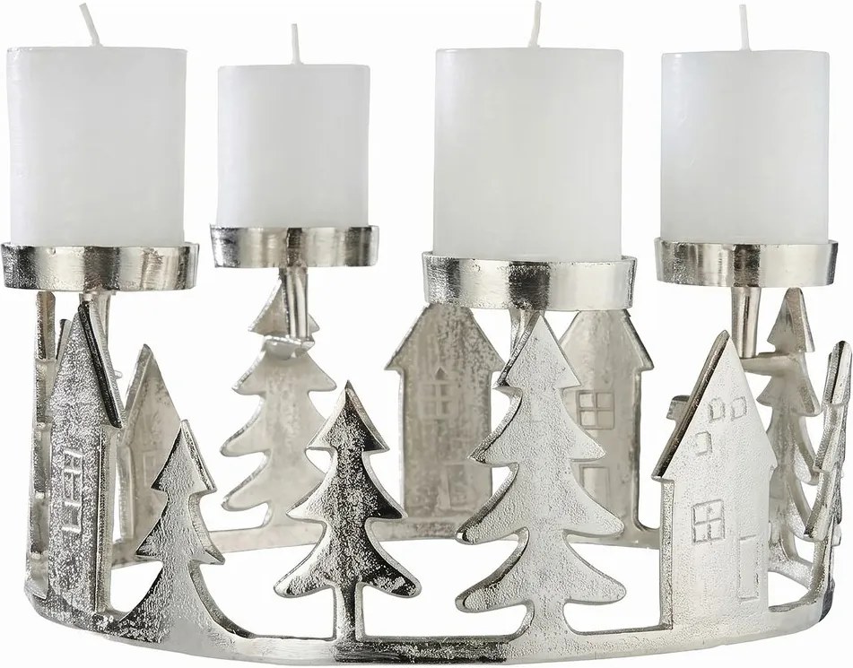 adventi gyertyatartó Ø 35 cm, ezüst