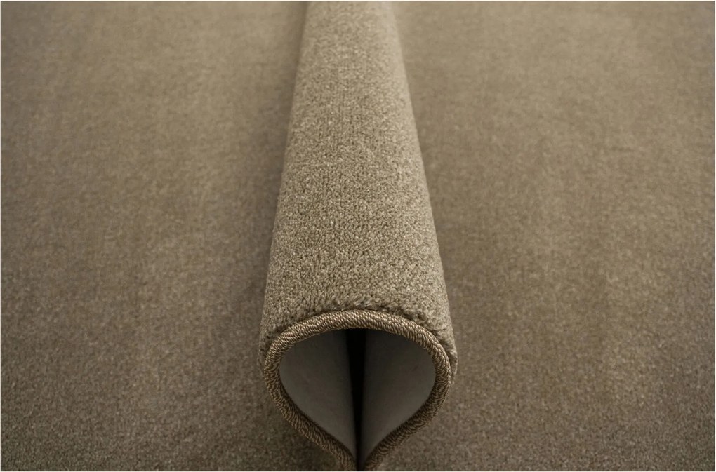 Puha Nappali Szőnyeg Bézs Melange Vastag Gyapjú Burton 250x400 cm